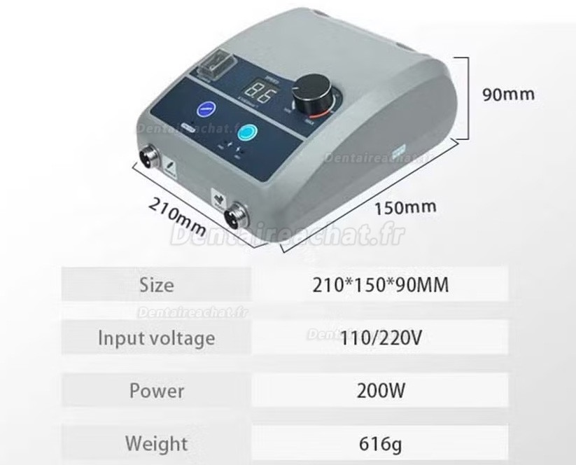 Micromoteur de laboratoire dentaire AI-TE® AT-CM-031 avec pièce à main sans balais AT-A1 50K tr/min